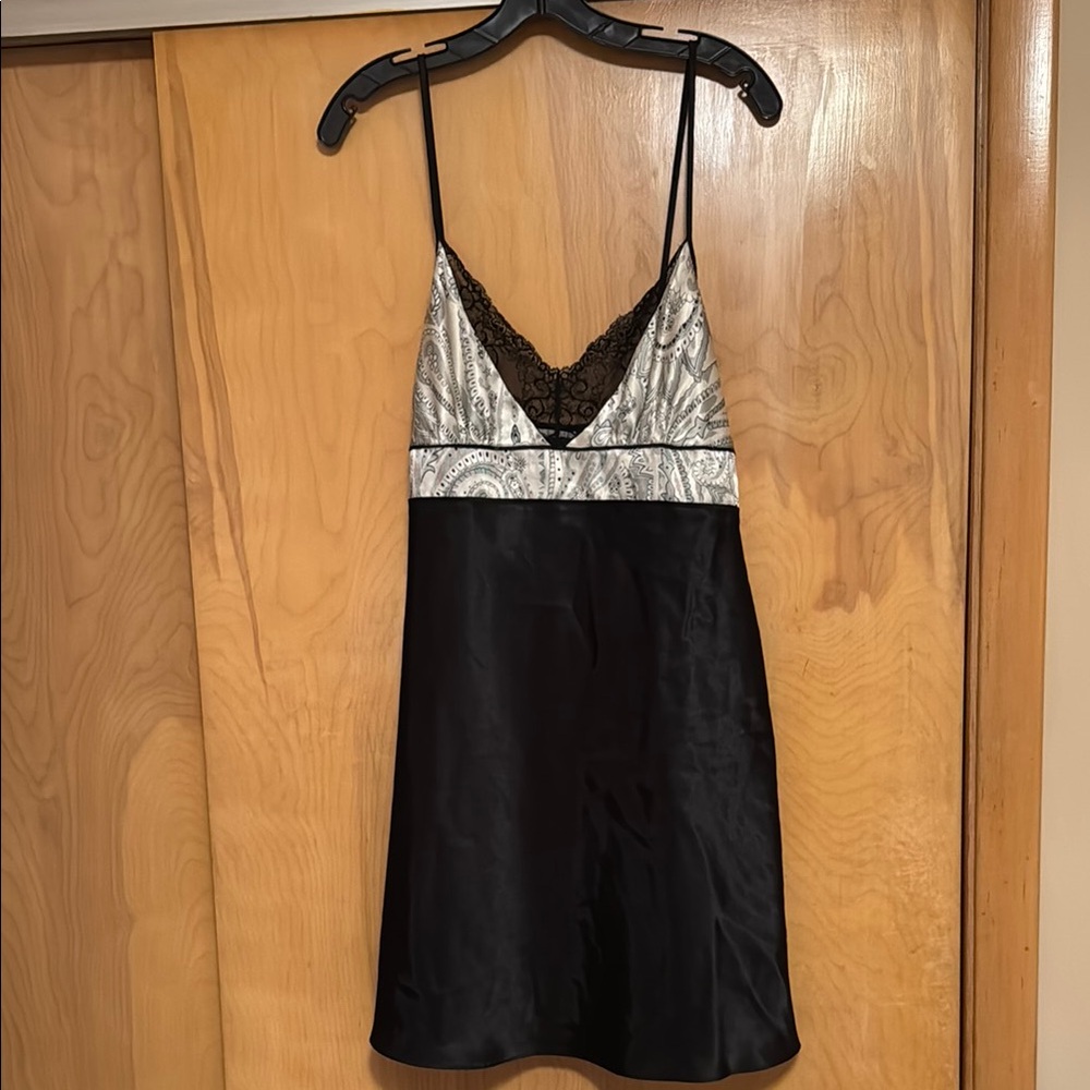 Morgan Taylor Intimates XL Black and White Lace Slip dress